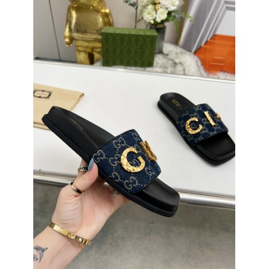20240414 Factory price: P1752023 Gucci High Edition Latest Limited edition Thick Sole Slippers. Top quality sales and purchase of genuine products for development Material and craftsmanship are consistent with the original. Upper: cowhide/exclusive fabric