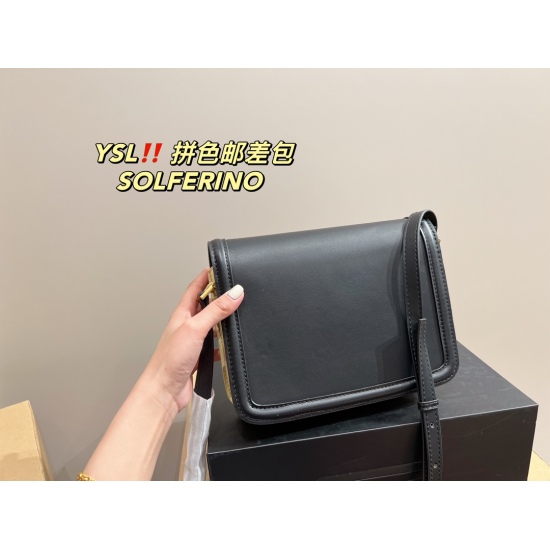 2023.10.18 P200 box matching ⚠️ Size 24.18 Saint Laurent Color Block Mailman Bag SOLFERINO Low key and Textured Classic Collection Unique Artistic Atmosphere, High Beauty Value, Must Enter