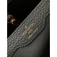 20231125 P1350 [Premium Original Leather M21121 Black Woven Gold Buckle] This Capuchines Medium handbag showcases the exquisite craftsmanship of Louis Vuitton. The color details of the Taurillon leather body, handle, and shoulder strap contrast, while the