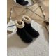 2023.12.19 UGG Women's Snow Boots Korean Handmade Sheep Roll Wool Boots Meilard Color Girl's Dream Love Boots Martin Boots~Fully handmade top layer cow suede lining with Teddy Sheep Roll Wool matching for a super autumn and winter atmosphere Three color S