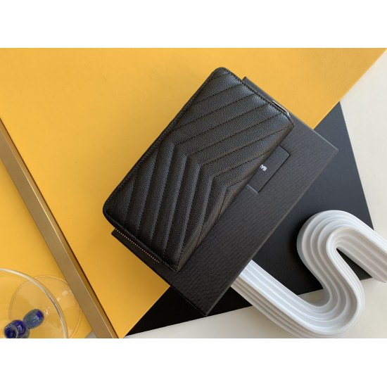 20231128 batch: 420Y popular wallet from home, V-line single pull model [brand new upgraded version], top of the market goods, using original hardware, full leather inside and outside, complex grid line tailoring, sufficient quantity, hurry to buy it. [Ya