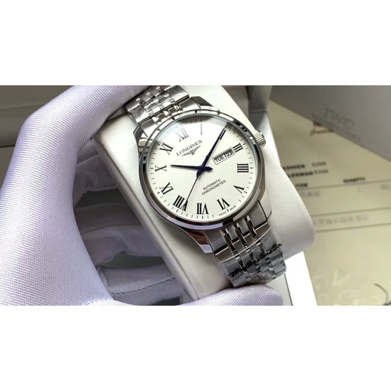 20240408 440. 【 Today's Recommended Classic Hot Selling 】 Longines Men's Watch Fully Automatic Mechanical Movement Mineral Reinforced Glass 316L Precision Steel Case Precision Steel Strap Simple and atmospheric Business and Leisure Size: Diameter 40mm Thi