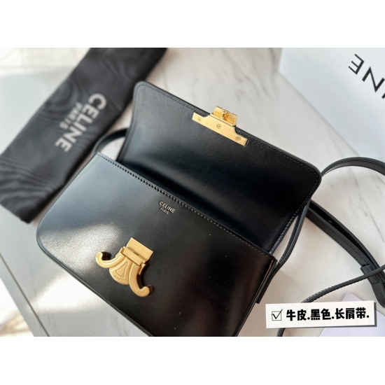 March 30, 2023 215 with box (long shoulder strap) size: 20 * 11cm Celine One Shoulder Teen Triumphal Arch ⚠️ Upgraded version re shipping retro sexy versatile bag not to be missed!! ⚠️ Cowhide leather