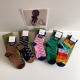 2024.01.22 best-selling Gucci (Gucci) 2022 new mid length socks pile up socks! A box of five pairs, synchronized stockings and socks at the counter, a must-have for trendsetters and a great match for big brands on the street