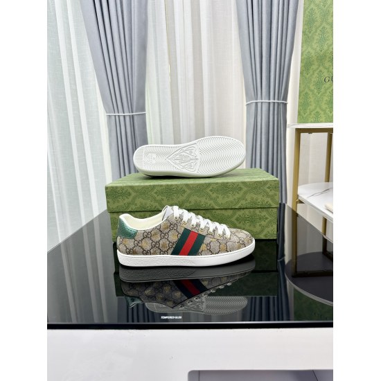 On November 19, 2023, women 250 men 260 top version Gucci 2023 Early Spring Gucci G family small white shoes The latest popular MAC80 sports shoes for couples casual retro old dirty shoes small dirty shoes small white shoes original purchase and developme