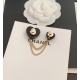 2023.07.23 ch * nel's latest black love ❤ Brass material for consistent Z brooch