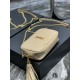 20231128 batch: 580 apricot colored gold buckle_ Top imported cowhide camera bag, ZP open mold printing, to be exactly the same! Very exquisite! Paired with fashionable tassel pendants! Full leather inside and outside, with card slots inside the bag! Very