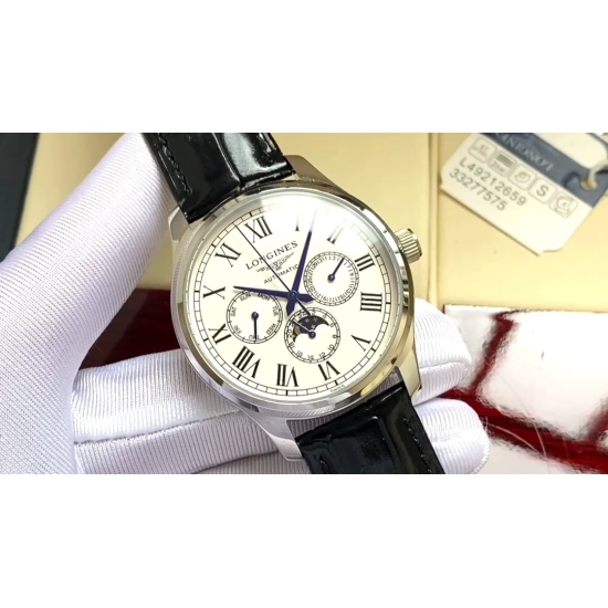 20240408 520, Latest Recommendation, First Online: Longines ‼️ The retro series features a six needle lunar phase wristwatch with a simple and elegant appearance, showcasing a calm and dignified demeanor! 1. The size of the watch is 40X12 millimeters. Swo