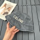 2023.07.22 CELINE 2022 New denim water washing embroidery Bucket hat new style on the shelves, super matching, hurry to get started