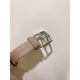 2023.06.29 220 Hermes Clemence Calfskin Men's Belt, paired with palladium plated buckle, adorned with H detail 3.5cm