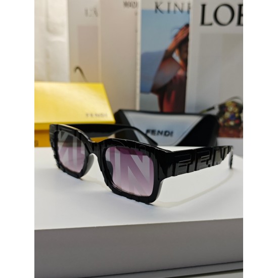 20240413 P85 FENDI 2024 New Square Sunglasses from Europe and America Personalized Hip Hop Network Red Instagram Concave Letter Network Red Street Photo Sunglasses