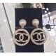 2023.07.23 Ch * nel Round Vintage Pearl Earrings z Consistent Material
