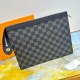 20230908 Comes with Box M61692 Black Checked POCHETTE VOYAGE Handbag, made from a brand new iconic black gray Monogram Eclipse canvas. This rugged new Pochette Voyage Medium Handbag can easily store personal essentials. 27x 21x 5cm (length x height x widt