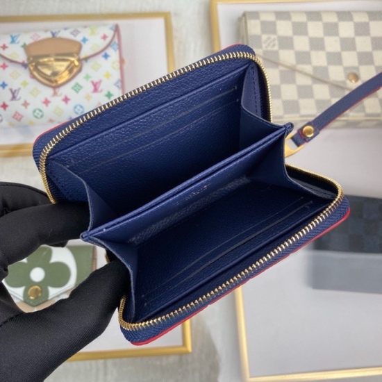 20230908 Louis Vuitton] Top of the line original exclusive background M60740 Blue size: 11.0 x 8.5 x 2.0 cm This classic Zippy zippered zero wallet is made of exquisite and soft leather. The spacious capacity and exquisite gold accessories showcase an ele