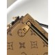20231125 p500 Top of the line original M46279 Yellow Flower LV Postman Bag with Small East West Mtis Handbag features a fashionable shoulder backpack design, full of trendy style. The compact body is made of Monogram canvas from the brand, equipped with a