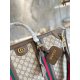 On October 3, 2023, the new P250gucci portable shoulder travel bag with a size of 45cm has arrived. Today, our friends, Anli, a new Gucci LINEABAULETTO handbag, showcases the style of a travel bag with a new look. The original GG canvas and striped webbin