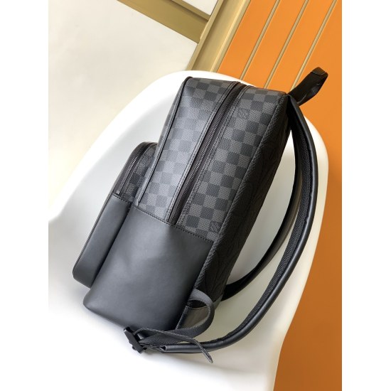 20231126 p630 Top of the line M45335 Black Flower Black Checker Dean Backpack is made of Monogram Macassar material to release a sporty vibe, embellished with hot stamping leather edges and Louis Vuitton floral embossing. The inner pocket and zippered fro