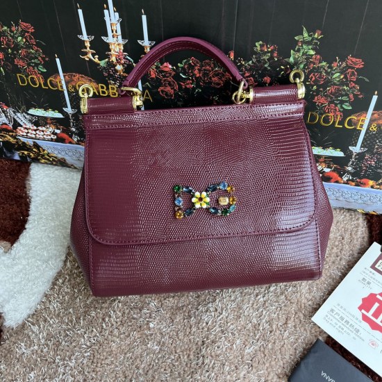 20240319 Batch 530 [Dolce Gabbana Dolce&Gabbana] Style Number: 4136 Lizard Diamond Original Single Perfect Bag Imported Top Layer Lizard Pattern Cowhide, Customized Vacuum High Electroplated Hardware Versatile Bag Type Handheld Crossbody Suitable for Any 