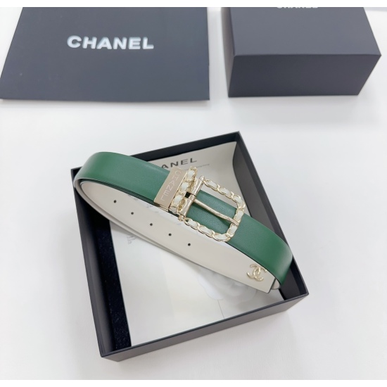 3.0cm Chanel official website new model, double-sided original calf leather, rotating needle buckle, buckle width 3.0cm... length 75.80.85.90.95.100. Euro, hardware pure copper original mold customization