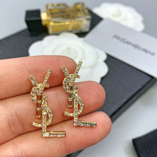 20240411 BAOPINZHIXIAO Saint Laurent YSL Earrings Excellent Electroplating Process Luxury temperament Market cannot replicate Counter Sync Only Perfect Reproduction S123725