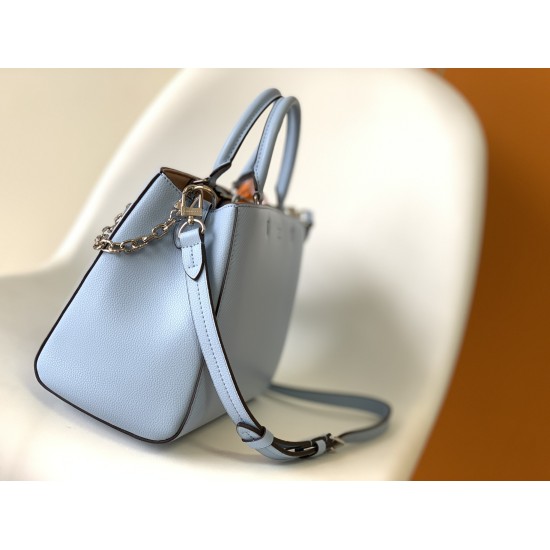 20231125 800 Top Original Exclusive Real Time M59953 Caramel Brown M20520 White M59950 Blue M59954 Black Marelle Tote Medium Handbag features smooth lines outlined in Epi grain leather, continuing iconic elements such as detachable Monogram pockets, hollo
