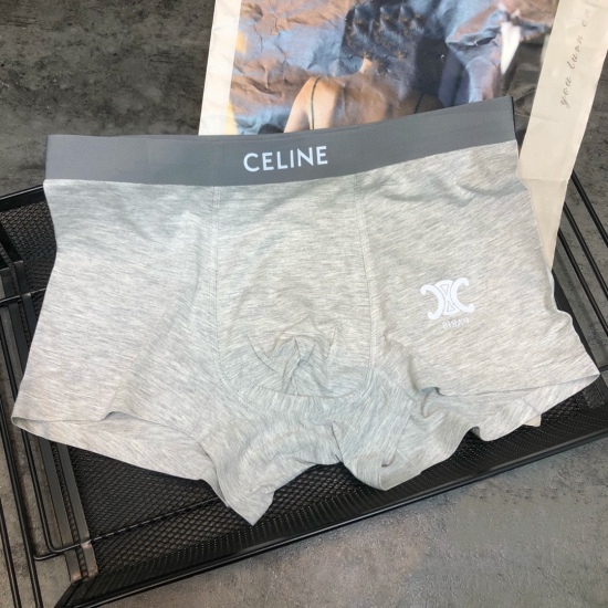 2024.01.22 New CELINE Classic Fashion Men's Underwear! Foreign trade foreign orders, original quality, seamless cutting technology, scientific matching of 91% modal+9% spandex, silky, breathable and comfortable! Stylish! Not tight at all, designed accordi