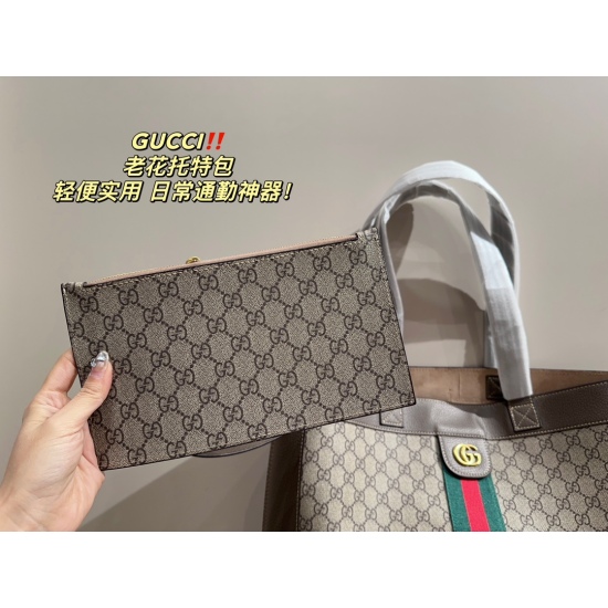 2023.10.03 P165 ⚠️ Size 41.34 Kuqi GUCCI Old Flower Tote Bag is a daily commuting artifact! It's simply too fragrant, very lightweight, and it's an ultra large capacity. Even a 16 inch computer has a small wallet inside, and its practicality can be said t