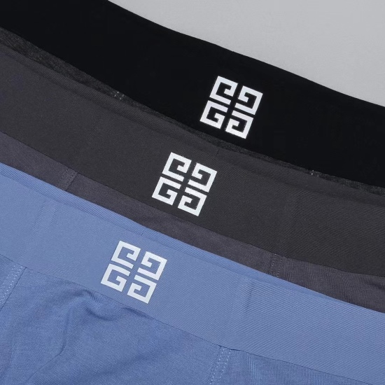 2024.01.22 GIVENCHY Boutique Box Men's Underwear! Foreign trade foreign orders, high quality, with Modal seamless cutting technology and scientific matching of 90% recycled cellulose fiber+10% spandex silk, smooth, breathable and comfortable! Stylish! Not