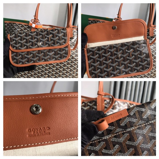 20240320 p580 [Goyard Goya] New single sided oversized shopping bag, upgraded with bag clip, GY020144. The brand was founded in 1853 and has a history of over 160 years. The fabric is woven from a mixture of hemp, cotton, and hemp fibers, and then coated 