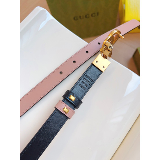 2023.12.14 Gucci 2.0cm Classic Pink Black Original Leather Development, Exquisite Everywhere, Non Market Currency