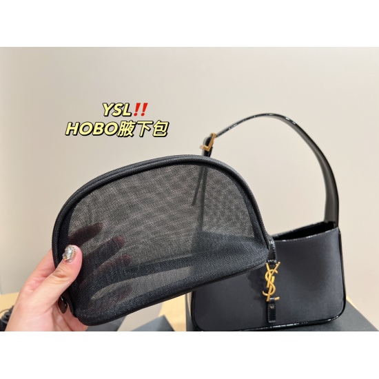 2023.10.18 P185 folding box ⚠️ Size 25.14 Saint Laurent Underarm Bag HOBO has a low-key and unique artistic atmosphere, with a high aesthetic value that is essential for beauty