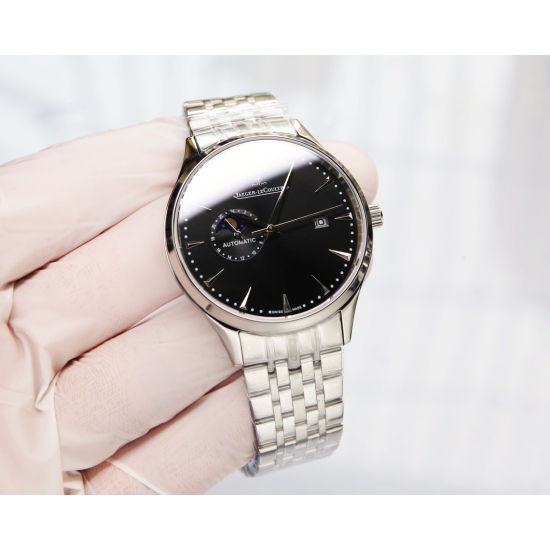 20240408 White Steel P: 660. (Waterproof 5 degrees, can swim!) Jijia, Sun, Moon, and Star series, equipped with original imported 8217 movement (0 repair and 0 after-sales), 24-hour/true lunar phase display, double sapphire glass mirror, Italian cowhide, 