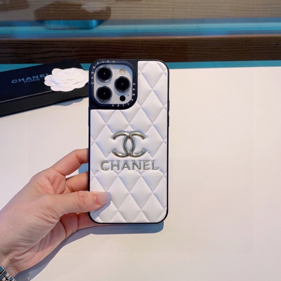 20240401 60 Chanel embossed electroplated and gilded logo, 2-in-1 leather covered full phone case, full and comfortable to touch [Strong] Model: To avoid error models, please open this phone to check the model displayed in the phone settings ⚠️⚠️⚠️ IPhone