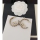 2023.07.23 ch * nel's latest black leather camellia ear hook is made of consistent Z brass material