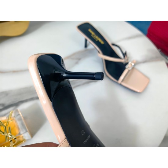20240403 270 [Saint Laurent] Saint Laurent, Slim Heel Sandals 2023 Early Autumn Counter synchronized with the latest models, YSL, diamond decoration, classic and beautiful works, the hottest spring and summer collection, combining temperament, fashion, cl