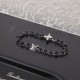 2023.07.11  Latest LV Louis Vuitton Couple Diamond Bracelet Couple Matching Style: All copper plated material paired with imported zircon inlay