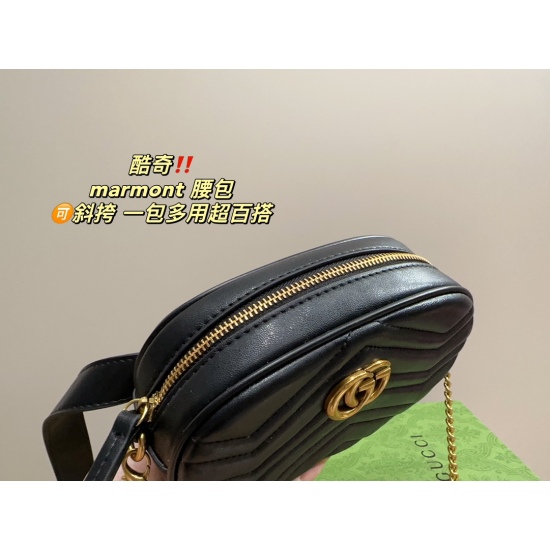 2023.10.03 P165 box matching ⚠️ Size 16.11 Cool GUCCI Harmont Waistpack comes with a stylish and charming appearance that is truly exquisite and charming
