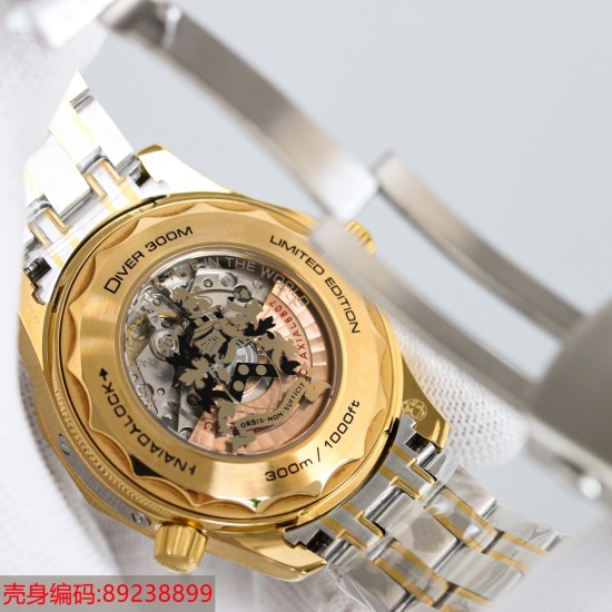 20240408- White Shell 630 Gold 650 Steel Band Plus 20 Strongly recommend the latest S Factory Haima 007 Anniversary Series 300 meter Diving Watch with exclusive quality across the entire network. 【 Movement 】 Equipped with a brand new fully automatic mech
