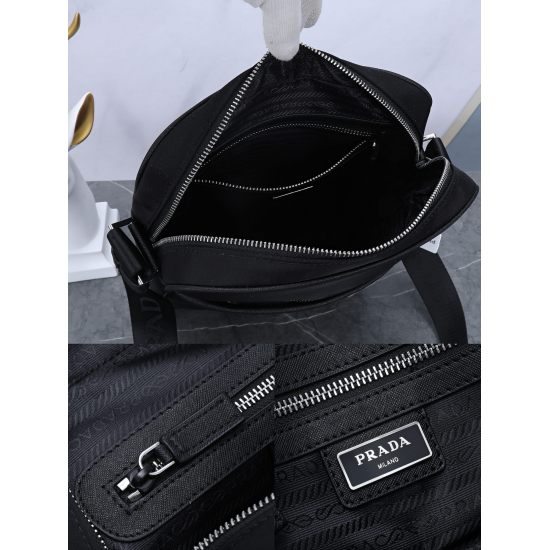 On March 12, 2024, 410 PRADA=P family men's singles shoulder bag, a super classic and best-selling item on the internet, with exquisite handmade details and a lightweight original waterproof fabric that has been popular among many people. 175 original qua