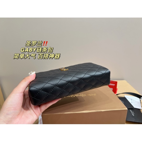 2023.10.18 P175 box matching ⚠️ Size 19.14 Saint Laurent Chain Bag GABY Simple and Versatile, High Appearance Value, First Choice for Daily Outgoing, Trendy, Cool, and Fashionable Girls Must Include