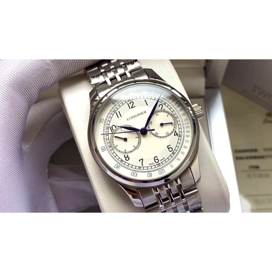 20240408 540. [New Style Classic Hot Sale] Longines Men's Watch Fully Automatic Mechanical Movement Mineral Reinforced Glass 316L Precision Steel Case Precision Steel Band Simple and Fashionable Business and Leisure Size: 40mm diameter, 12mm thickness