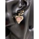 20240413 p65ch * nel Latest Black, CC Pink Love Earrings] Consistent ZP Brass Material