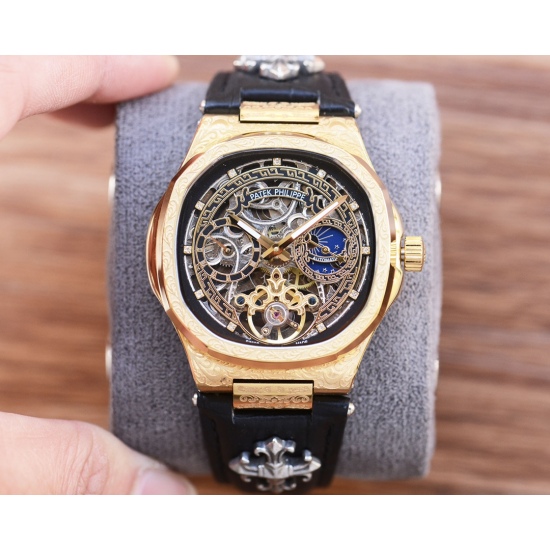 20240408 600 Gold White Same Price Men's Favorite Hollow out Watch ⌚ 【 Latest 】: Patek Philippe's Best Design Exclusive First Release 【 Type 】: Boutique Men's Watch 【 Strap 】: Crosin True Cowhide Watch Strap 【 Movement 】: High end Fully Automatic Mechanic