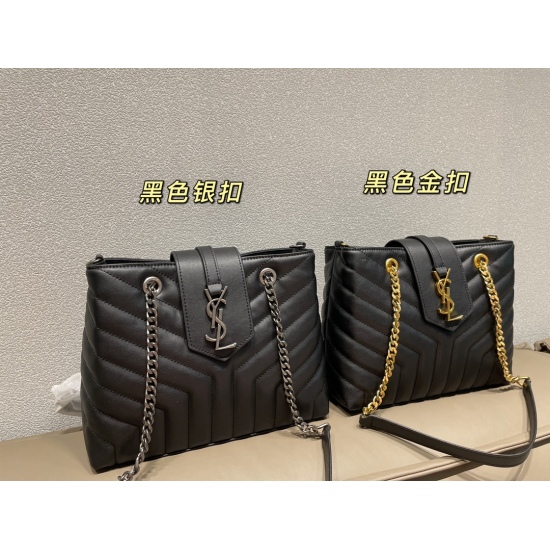 2023.10.18 Gold deduction p195 ⚠️ Size 26.20 Saint Laurent Chain Bag! Madam and Madam, they look great! Classic 