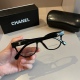 220240401 85Chanel 3440 cat's eye frame design covers cheekbones, the upper part of the frame is narrow, the lower part is wide, the face is small, the square face is round, the sisters close their eyes and look at the pearls on the edge of the frame. The
