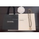2023.07.23 ch * nel New Dice Black Leather Square White CC Necklace Consistent Z Brass Material