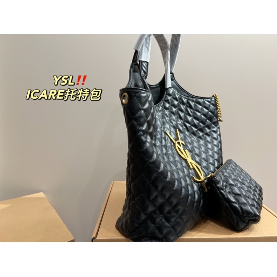 2023.10.18 Large P235 box ⚠️ Size 35.32 Small P230 with box ⚠️ Size 28.25 Saint Laurent Tote Bag ICARE Lazy and effortless, with a sleek and stylish look. It is a must-have tool for both fashion and iconic fashion