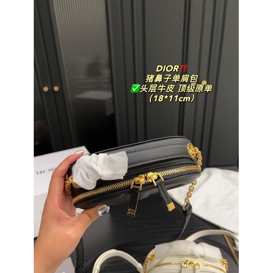 October 7th, 2023 ✅ Top grade original order of cowhide on the top layer P295 ⚠️ Size 18.11 Dior Pig Nose Shoulder Bag Can Be Lovely Love Small and Exquisite Elegant Fairy Essential