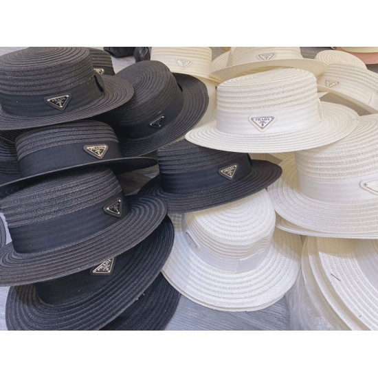 2023.07.22 Prada linen flat top hat
