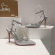 2024.01.17 P350 Christian Louboutin | 2023s Original Made Heavy Industry CL Crystal High Heels~ ❤ Sleek upper: The pointed toe of the shoe is paired with exquisite ankle strap, creating a stunning dOrsay sandal with a winding ankle strap. The new silver s